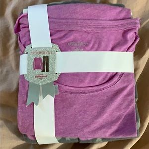 Two-piece purple and gray pajama set, BRAND NEW!